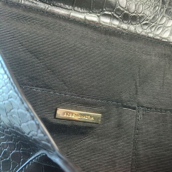 BCBGMaxazria women's handbag style envelope black animal print 11×7 minimalist - Picture 5 of 11